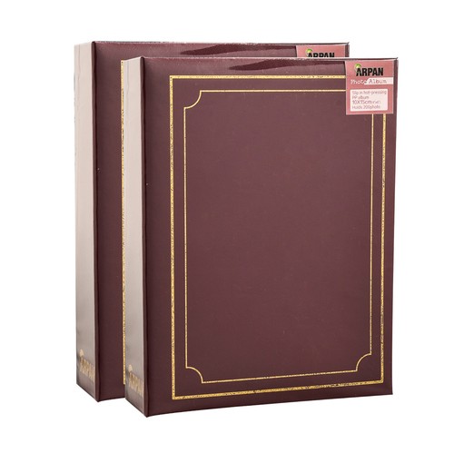 Photo Album Slip in case 4x6"/ 10x15cm Slip in Padded Holds 200 Photos Pack of 2 - 第 1/25 張圖片