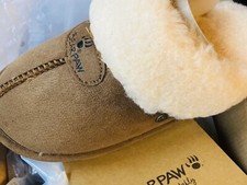 BEARPAW Loki Vegan Slippers / Women  s Size 5 / Hickory / NWB