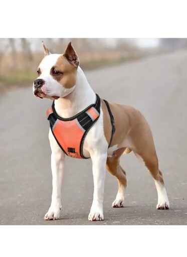 APEBAZY No-Pull Dog Harness – Reflective Adjustable Padded Vest With Handle, Size L