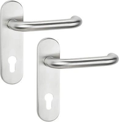 GEDOTEC Drückergarnitur Feuerschutz Türgriff Edelstahl Kurzschild Brandschutz PZ 72 mm