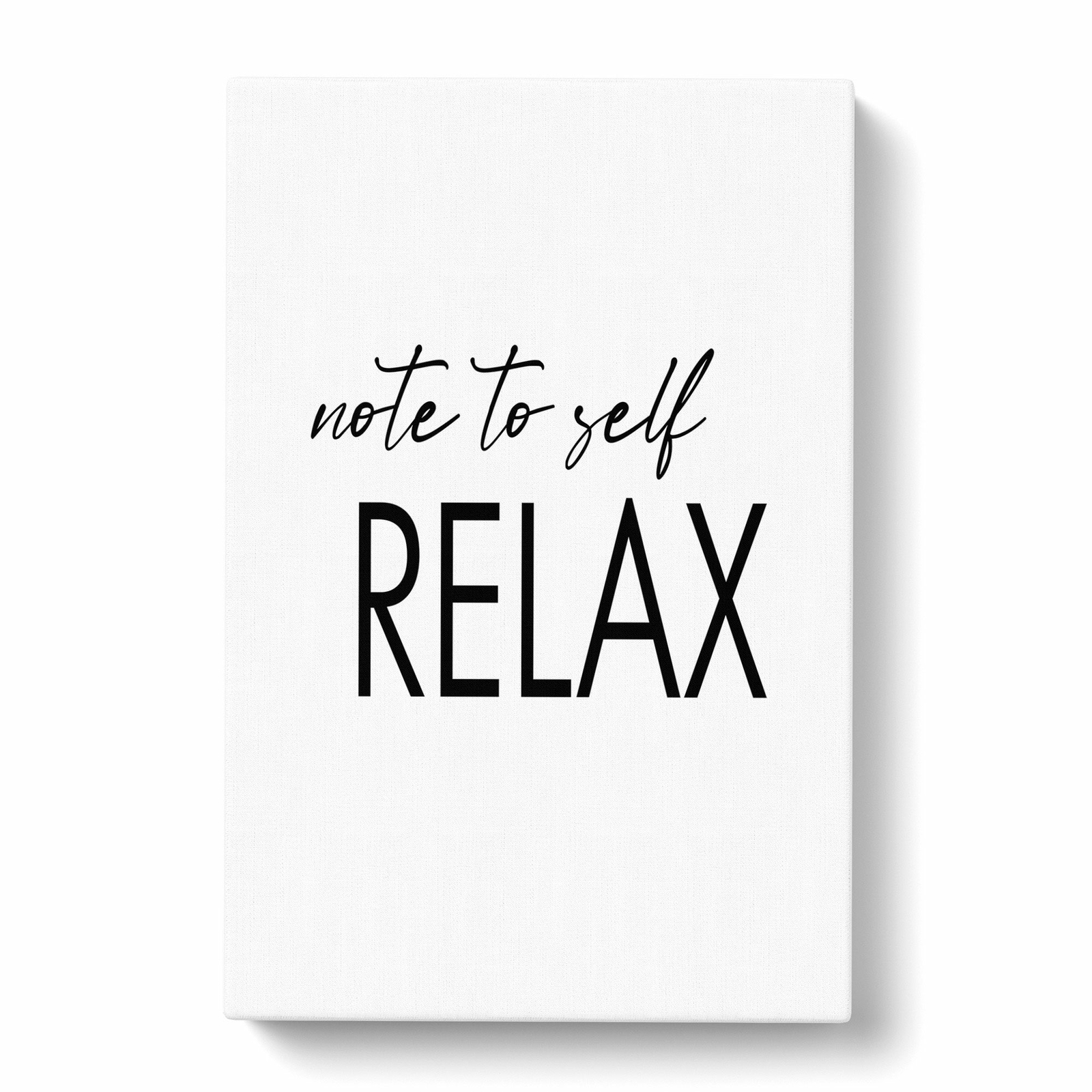 Note To Self Typography Canvas Wall Art Print Framed Picture Decor Living Room