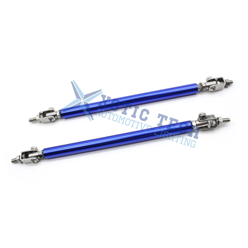 Ajuste 8"-11" Azul Parachoques Labio Divisor Labio Barra Soporte Barra Puntal Para Honda Civic Foto 3 de 4