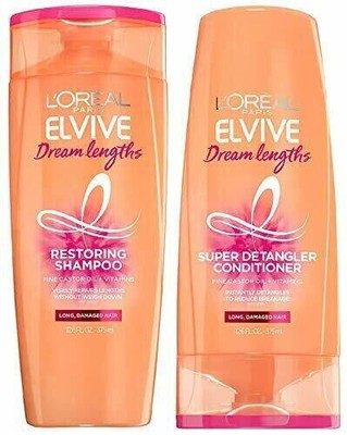 L'OREAL ELVIVE Dream Lengths Restoring Super Detangler Shampoo and Conditioner