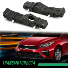 Front Bumper Bracket Retainers Assembly Set Fit For 2019-2022 kia Forte Black