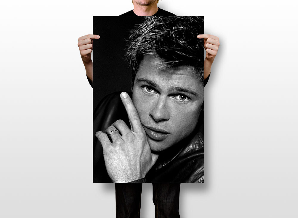 Brad Pitt Young Actor Charisma Print Painting Wall Art Home