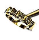 14k white 18k yellow gold 1.19ct engagement princess diamond ring 3.5g vintage — photo 7