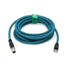 M12 Ethernet 8 Pin X-Coded RJ45 Gigabit Cable CAT-7e for Basler Cognex IS2000...