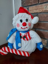 International Silver Co 1993 Poly Nylon Pluff Parachute Snowman Clown Face Stuff