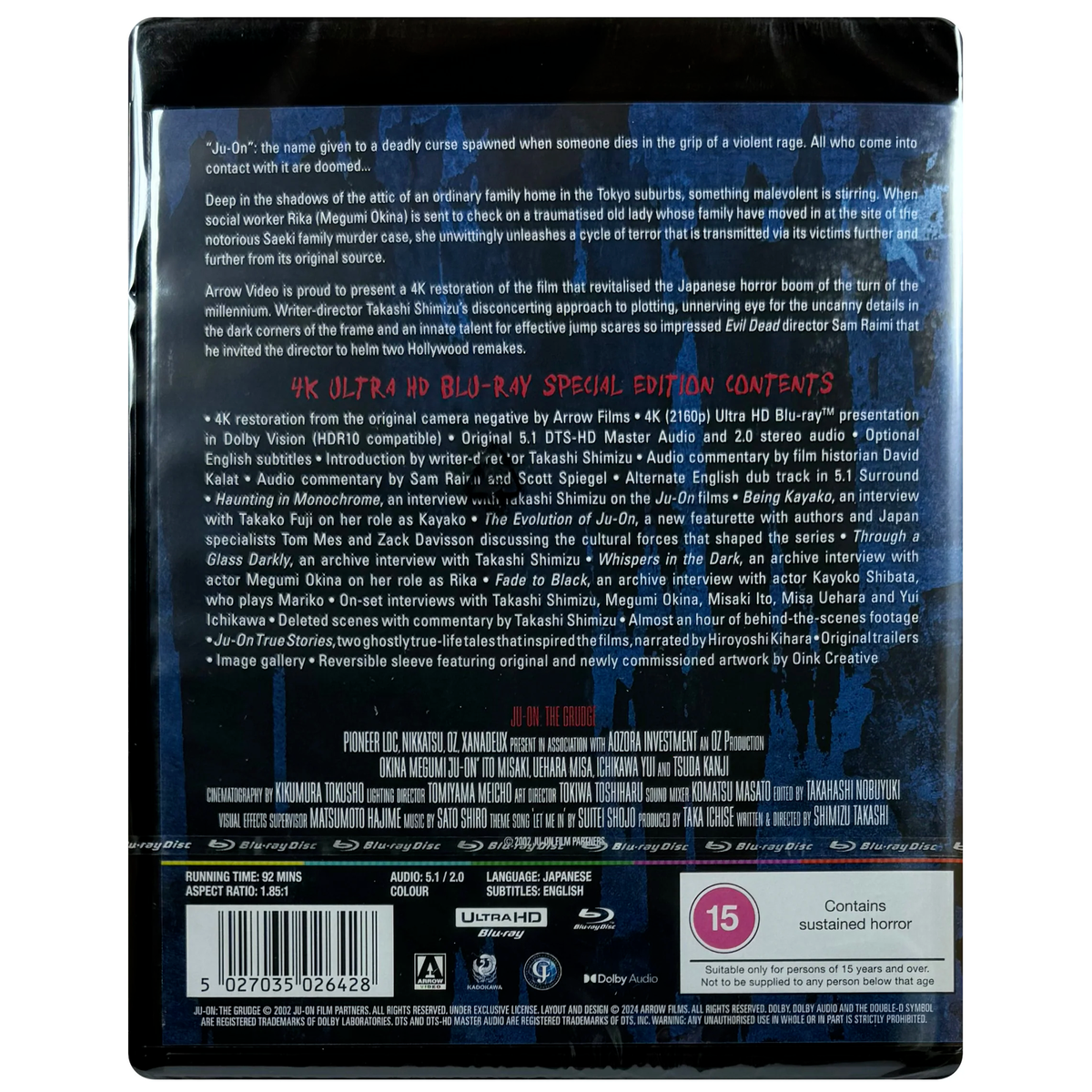 Ju-On: The Grudge (2002) 4K Ultra HD Blu-Ray Authentic