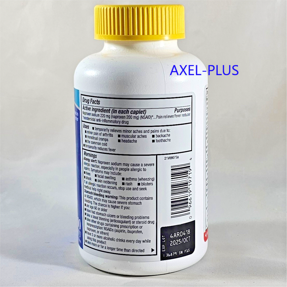 Kirkland Signature Naproxen Sodium, 220 mg, 400 Caplets 885180047874 eBay