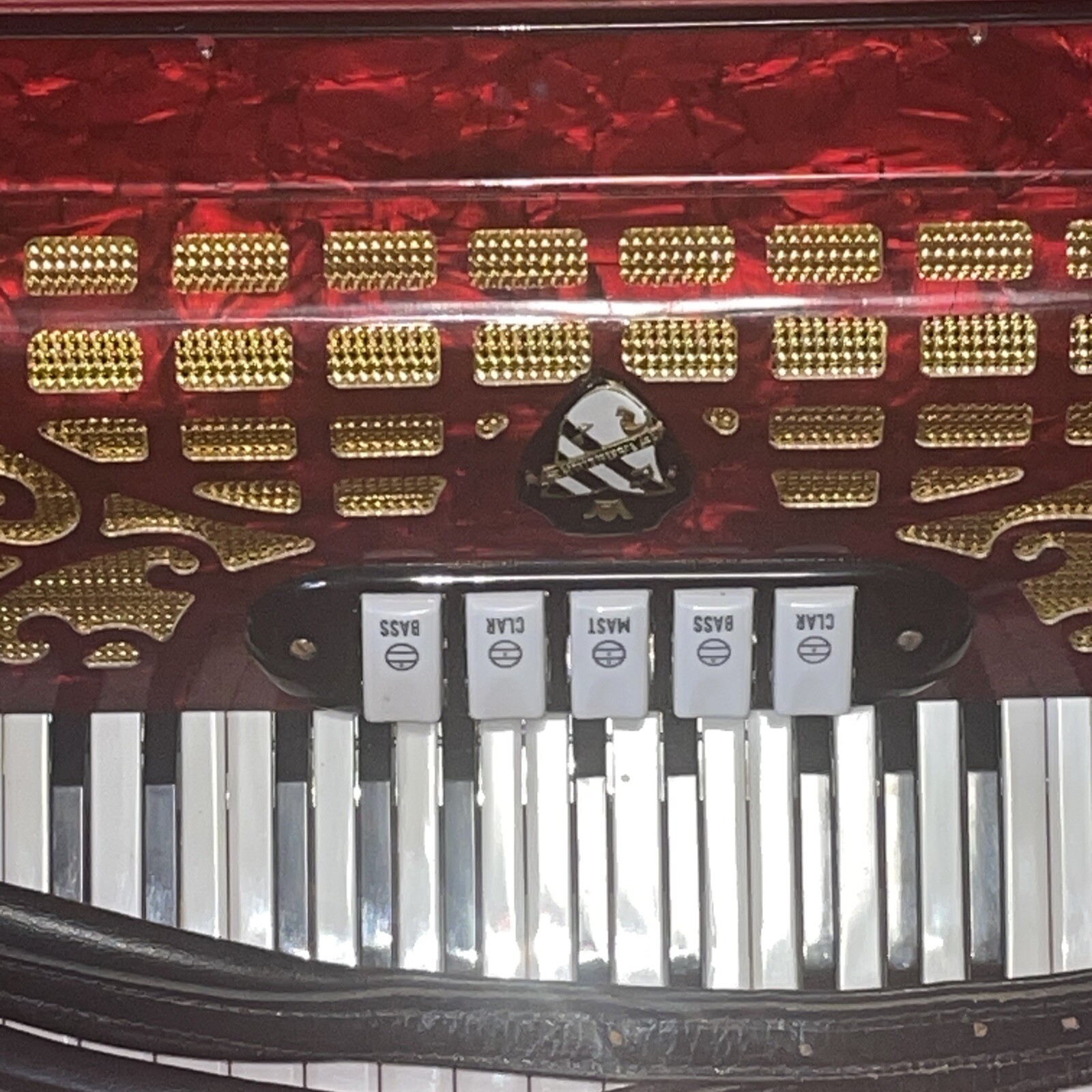 Castiglione Accordion Made In Italy Vintage W/ Straps And Hard Case