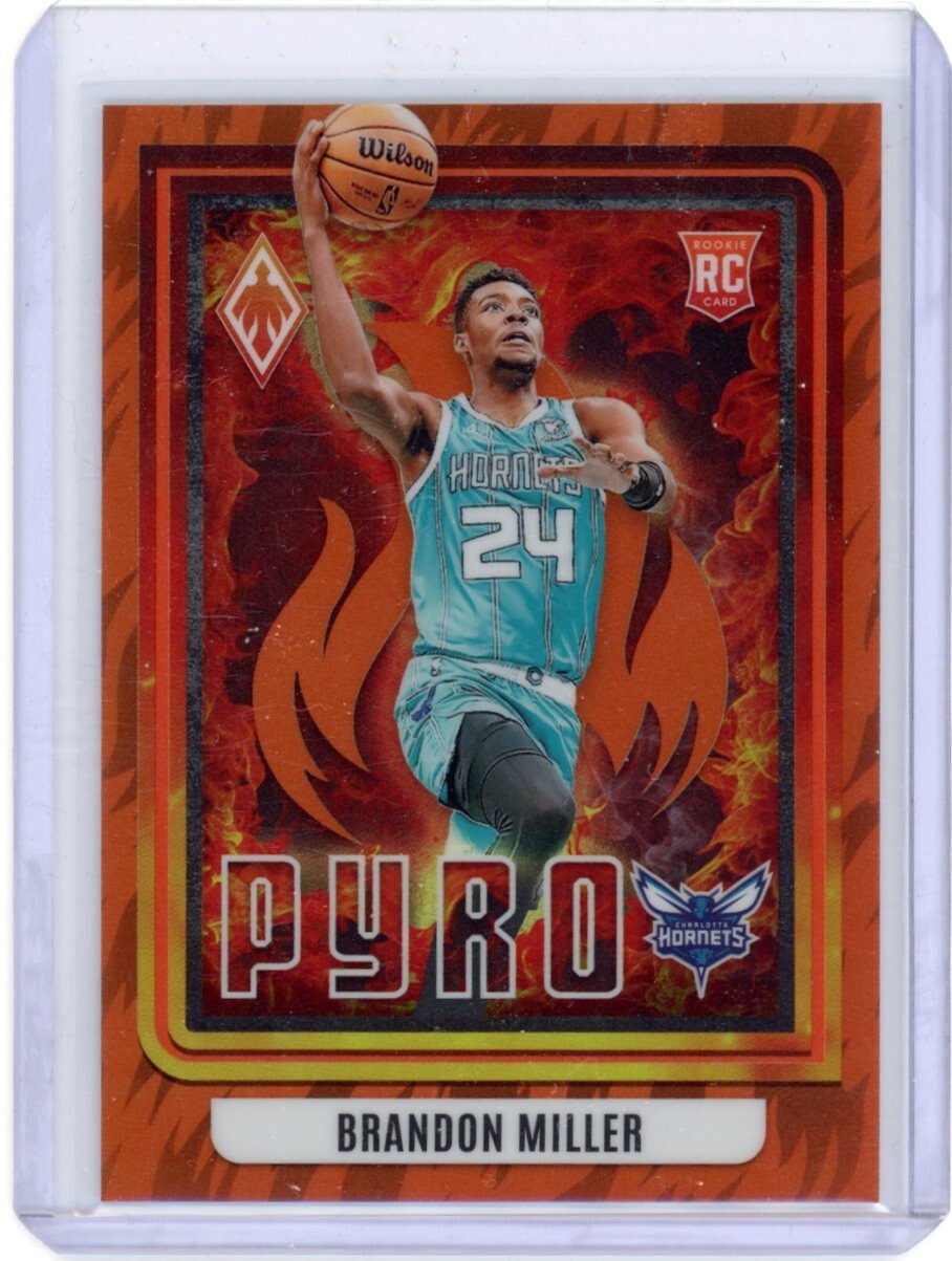 Brandon Miller 2023-24 Phoenix 17 Pyro Orange Prizm Rookie RC /49