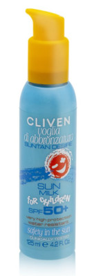 CLIVEN Solar 50+ Kinder 125ml Blaue Milch Schutz Hoch Wasserabweisend