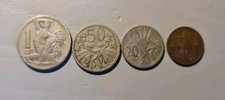 Czechoslovakia 4x (1 Koruna 1922 50 haleru 1921 20 haleru 1921 10 haleru 1934)