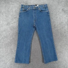 Vintage Levi's 517 Orange Tab Jeans Mens 36x25 Bootcut Med Wash 90s USA Altered