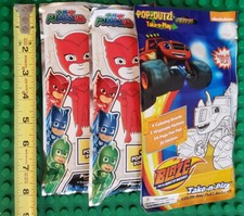 2 PJMASK POP-OUTZ! JUEGO DE ACTIVIDADES TAKE-N-PLAY Y 1 BLAZE (Nuevo En Paquete) 3 en total