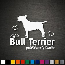 14166 Bull Terrier Aufkleber 128x100mm Hund Sticker Auto Tuning Familie Dog