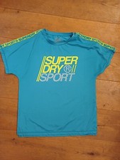 Superdry sport run gym active t shirt 10 turquoise top green