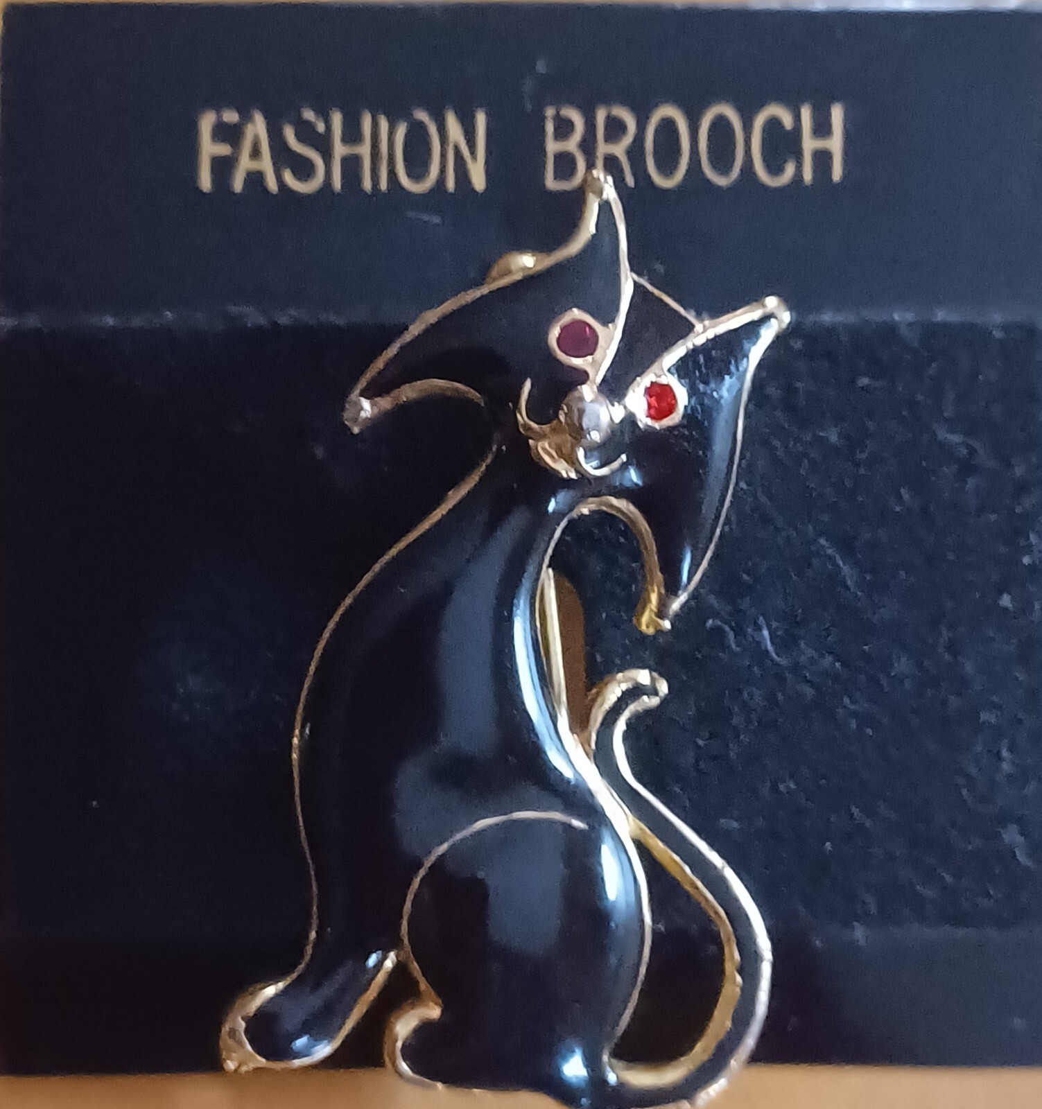 FASHION BROOCH BLACK CAT