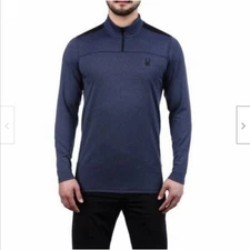 Spyder Active Men’s Performance ¼ Zip, Color: Dust Navy Heather, Size: Small NWT