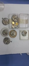 LOT OF 6 UNIVERSAL GENEVE MOVEMENTS FOR PARTS / RESTORE. AS IS