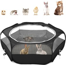 Small Animals Playpen, Waterproof Small Pet Cage Tent with Zippered Cover, Po...