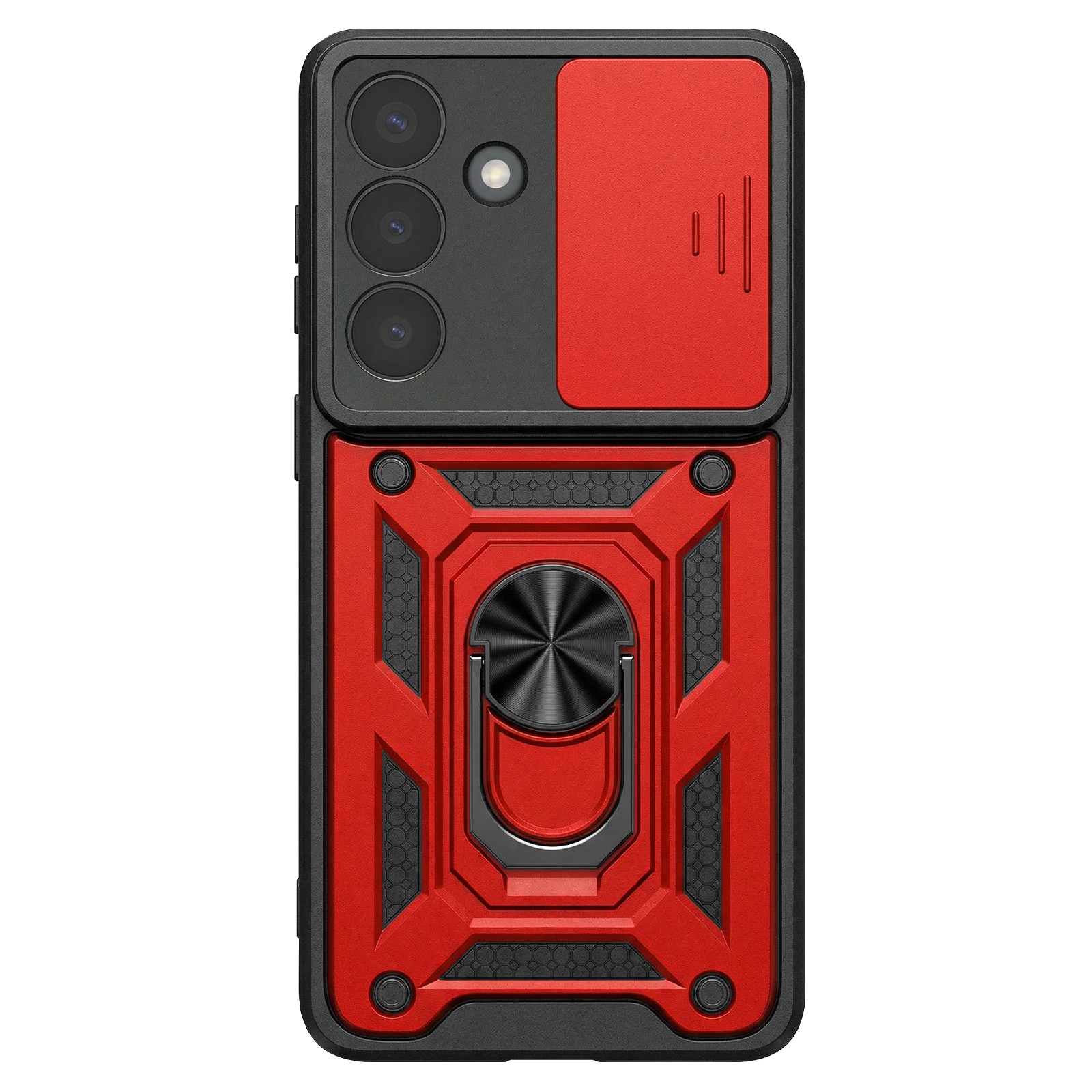 Évitez les bris de caméra sur votre coque Galaxy S26 Plus Mayaxess antichoc rouge