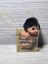 1980s Vintage Baby DAM Troll Laying Down 3"