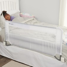 Regalo Swing Down Toddler Bed Rail Guard 43" Long White Fits Twin Queen Beds