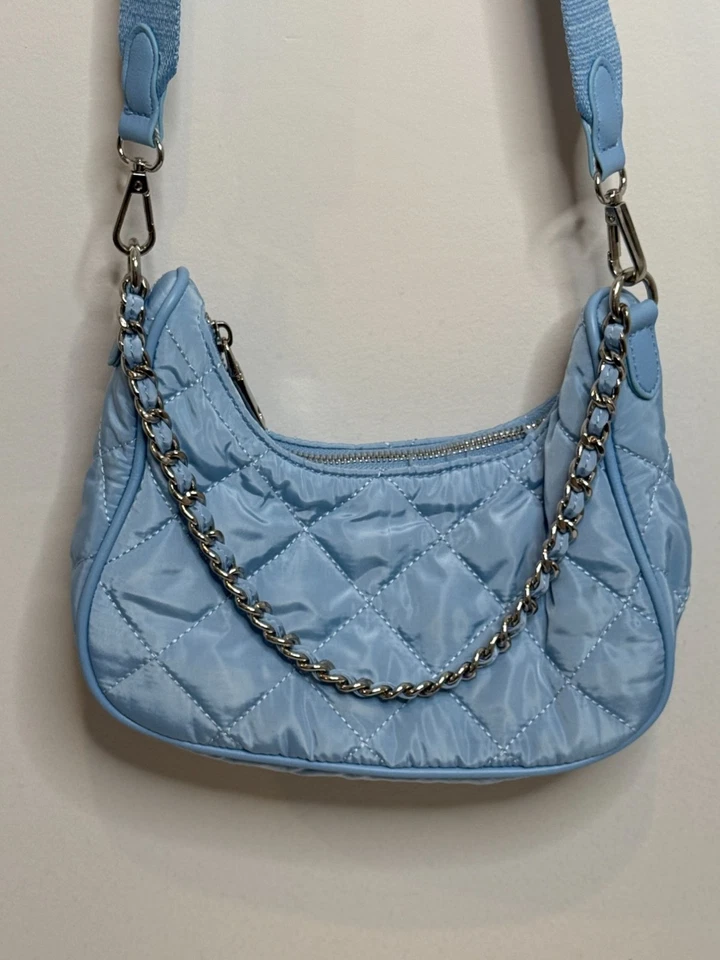 INC International Concepts Azul Acolchado Bandolera Bolso de Hombro Cartera Bolso de Mano Foto 2 de 4