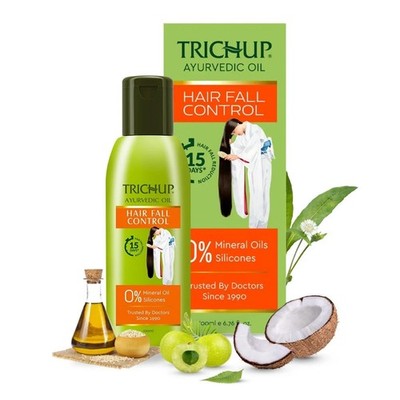 Trichup Hair Fall Control Oil 100ml x3 | Ayurvedic Anti Hair Loss Treatment