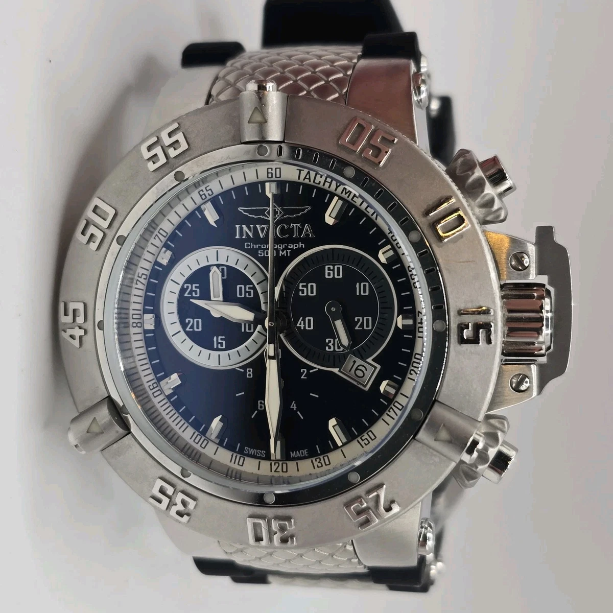 Invicta Subaqua Rubber Band Wristwatches with Chronograph for sale