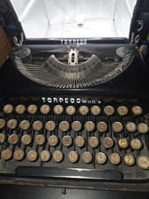 Vintage Torpedo Model 6 Typewriter 1930s German QWERTZ Keyboard thumbnail