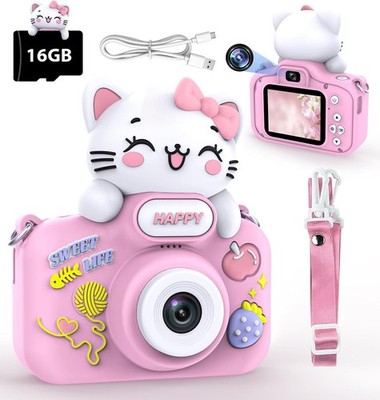 Kids Camera for Girls Age 3-8, Selfie Digital Camera for Kids, Children Toddler