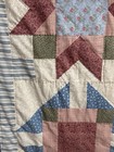 Vintage Hand Quilted Stars Patchwork Quilt 86x86 queen  #187 — photo 9