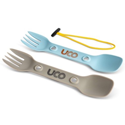 Utility Spork Camping SpoonForkKnife Utensil, 2 Pack