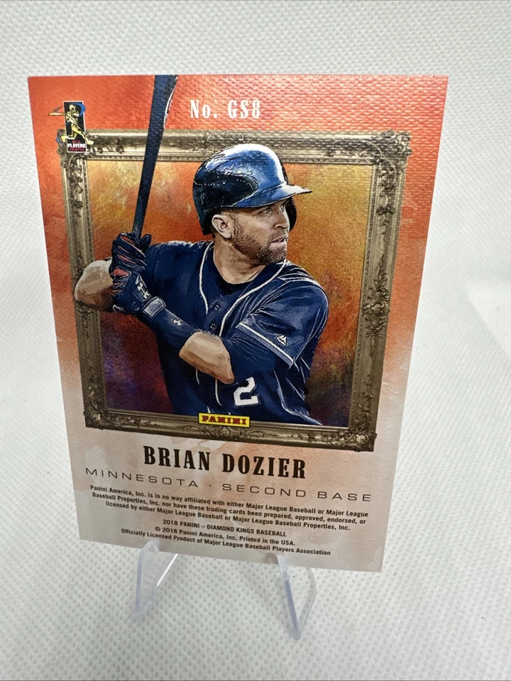 2018 Panini Diamond Kings Gallery of Stars Brian Dozier Minnesota Twins #GS8 - Image 2 of 2