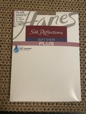 Hanes Plus Silk Reflections Silky Sheer Panythose #00P15 Little Color Size 3X