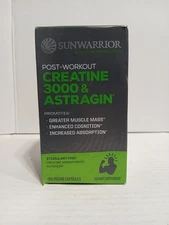 Sunwarrior Post-Workout Creatine 3000 & Astragin 120 Vegan Capsules 02/2027