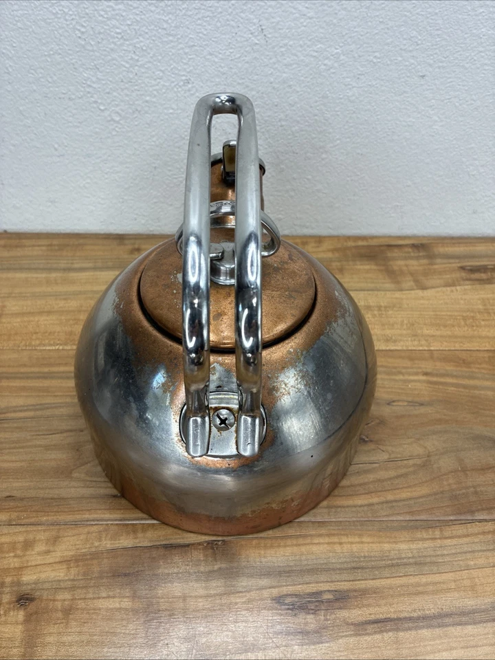 Chantal SL37-19CP Cobre 1.8 QT Tetera Silbato 2 Tonos con Mango Soporte para Olla Foto 4 de 4