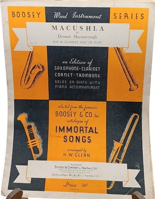 Macushla Sheet Music Boosey Wind Instrument Series Bb Clarinet Solo/Duet May H.