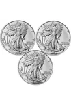 Lot of 3 - 2026 1 oz .999 Fine Silver American Eagle $1 Coin BU