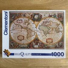 Clementoni Antique World Map Jigsaw Puzzle High Quality 1000 Pieces - COMPLETE