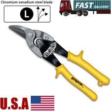 Aviation Tin Snips Left Metal Cutter Steel Compound Cutting with Hang Hole