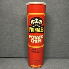 Vintage 1980s Pringles Potato Chips Can 7.5oz Red Empty Retro