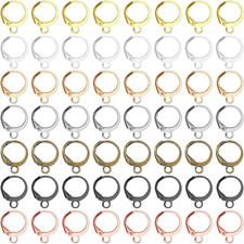 210Pcs round Leverback Earring Hooks Hypoallergenic French Earring Hooks round F