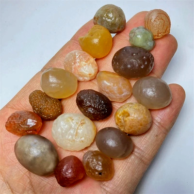 Striking 76g  Gobi Multi-Color Alashan Candy Agate Suiseki-viewing Collection