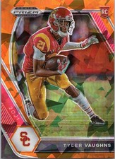 2021 Panini Prizm Draft Picks - Tyler Vaughns #160 Orange Ice Prizm (RC)