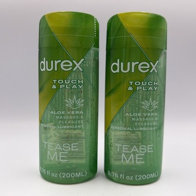Durex Touch & Play Aloe Vera Massage & Personal Lubricant 6.76 fl oz **LOT OF 2*
