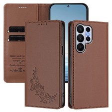 For Samsung S22 S23 S24 S25 S26 Ultra Magnetic Wallet Stand Flip PU Leather Case